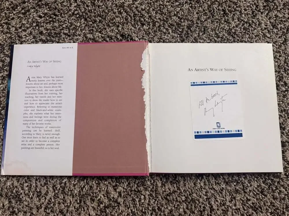 An Artist's Way of Seeing by Mary Whyte.Signed 1stEdition Hardcover